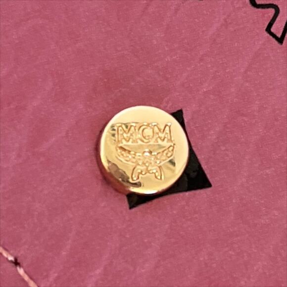 🚨LOW START! MCM Leather Envelope Clutch Pink Visetos - Picture 6 of 12